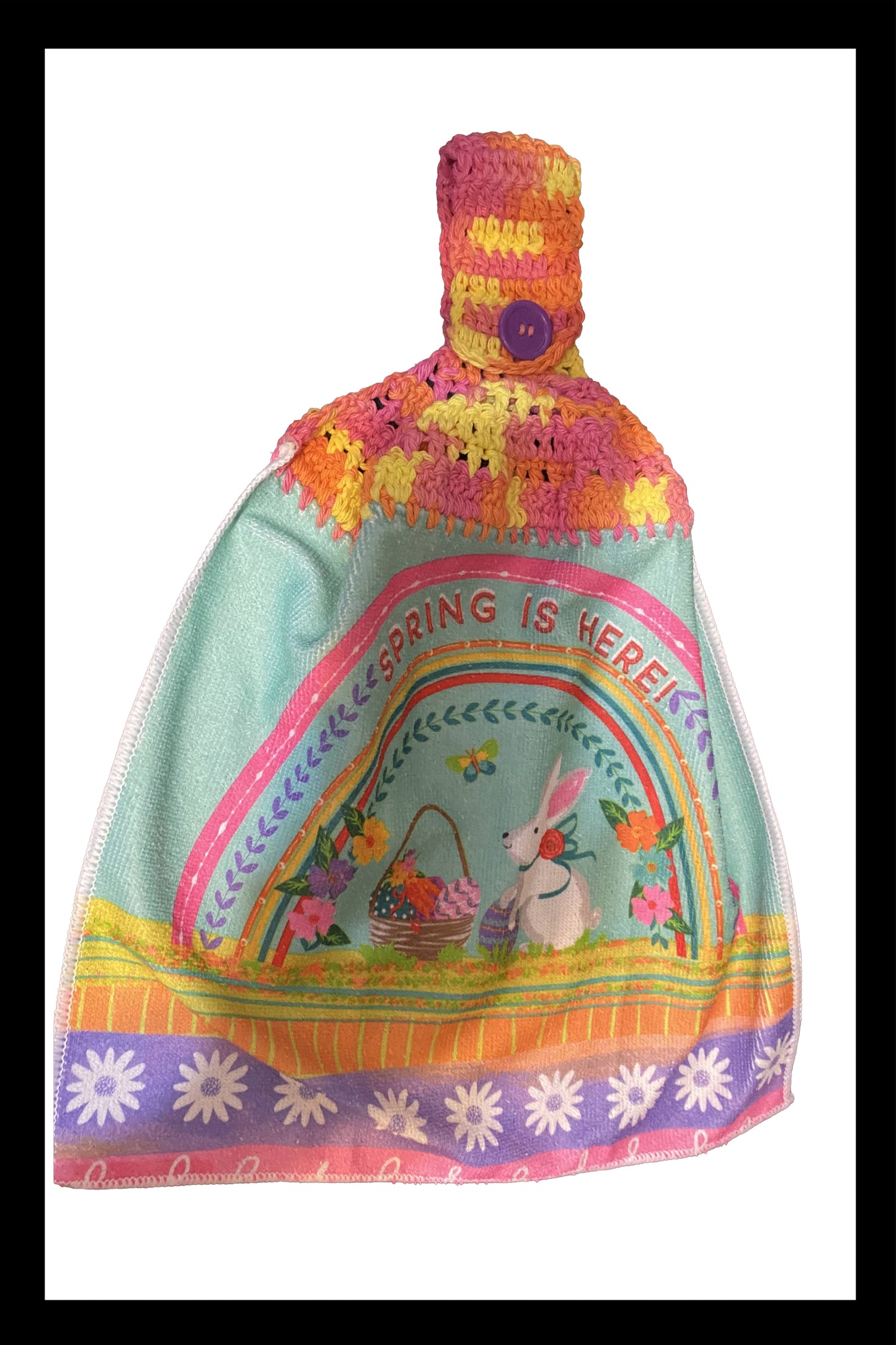 Bunny with Basket Kitchen Towel