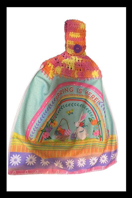 Bunny with Basket Kitchen Towel