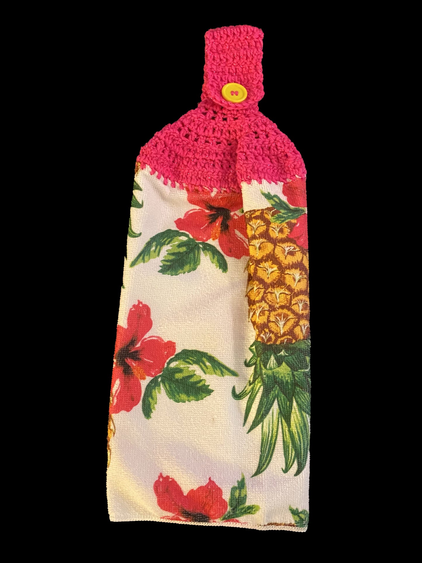 Pineapple & Flower Kitchen Towel