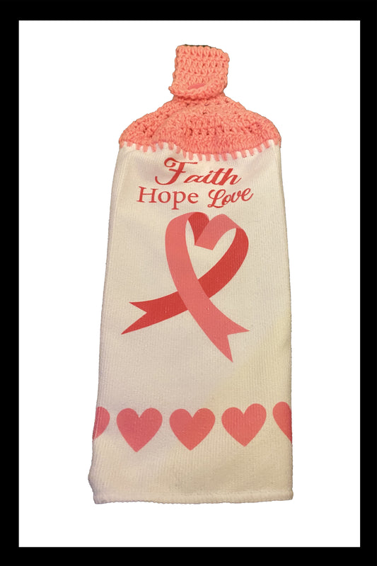 Breast Cancer Ribbon Kitchen Towel