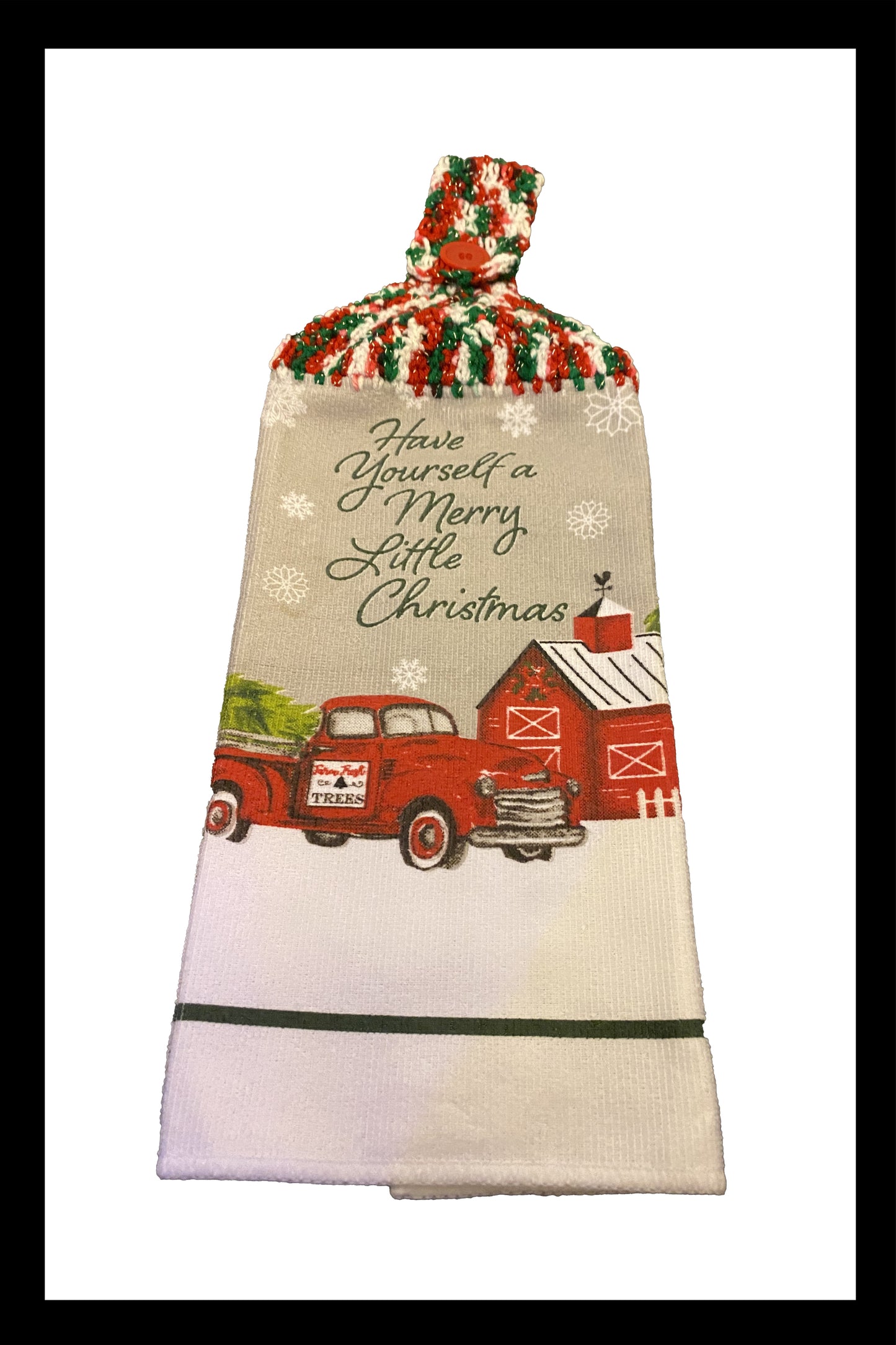Christmas Truck & Barn Kitchen Towel