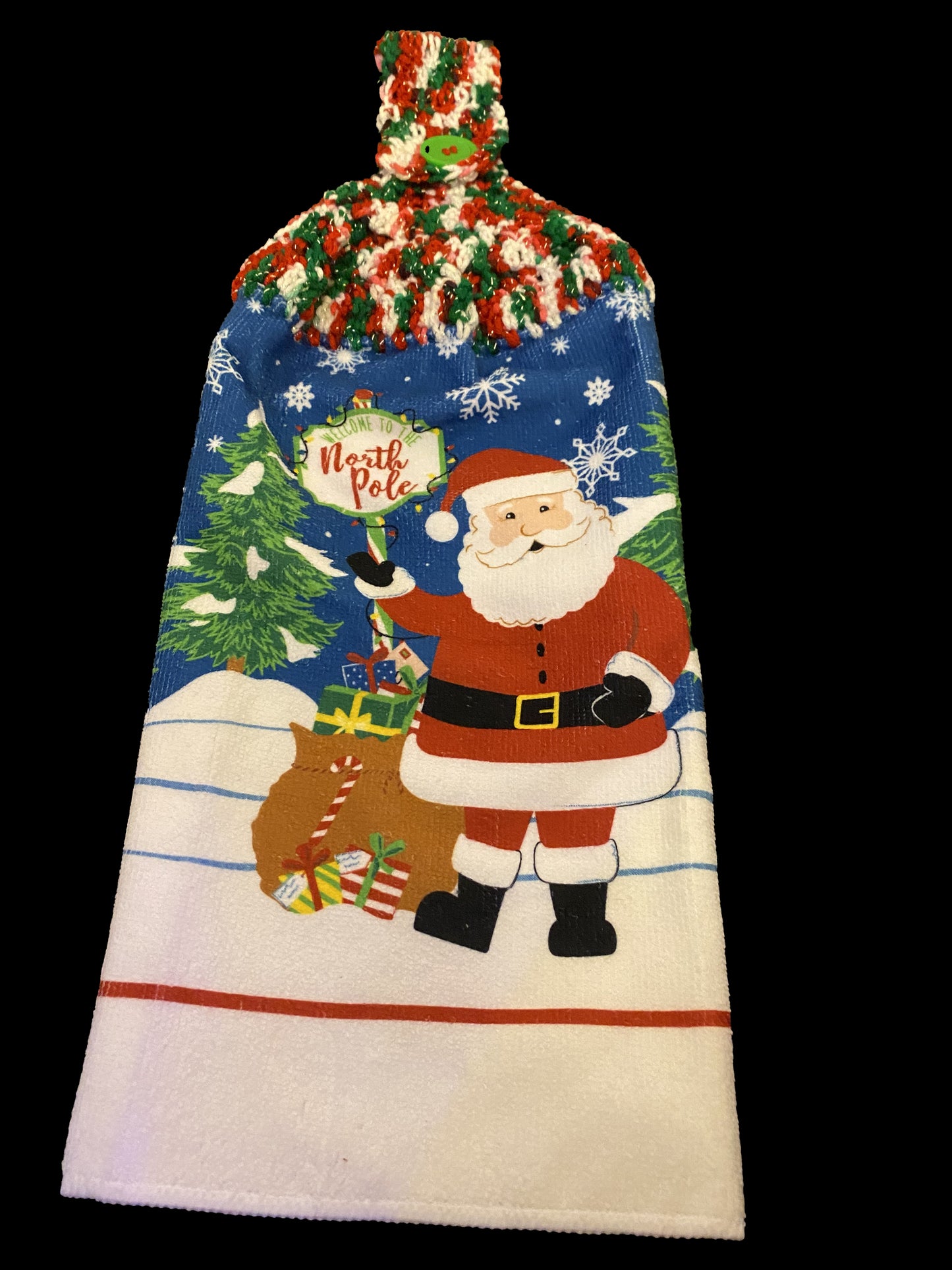 North Pole Santa Kitchen Towel