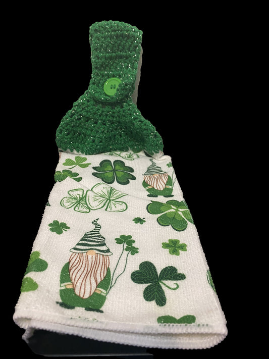 Shamrock Gnome Kitchen Towel