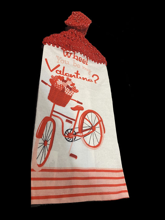 Wheel Be My Valentine Kitchen Towel