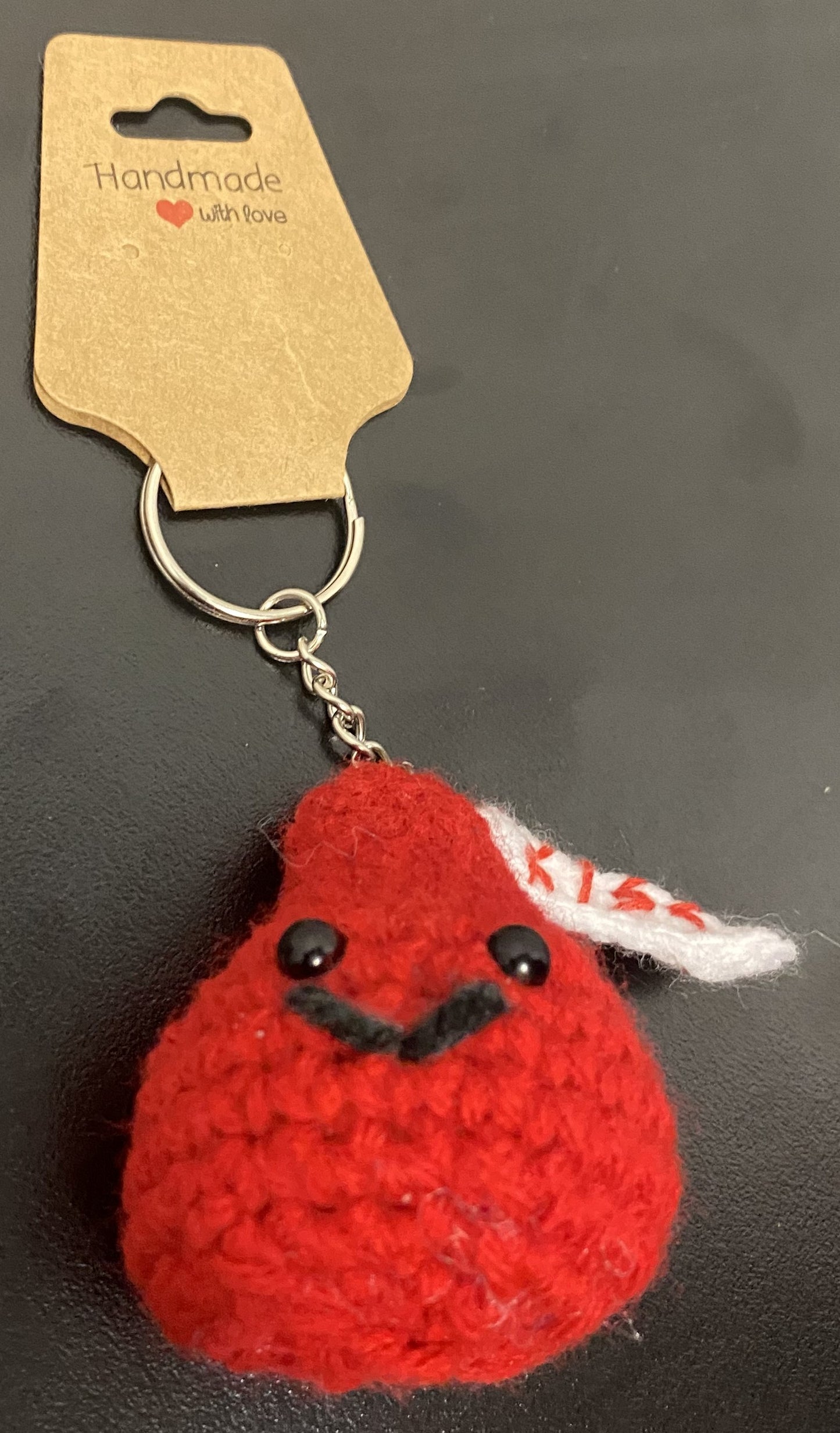 Mini Crochet Kiss Keychain