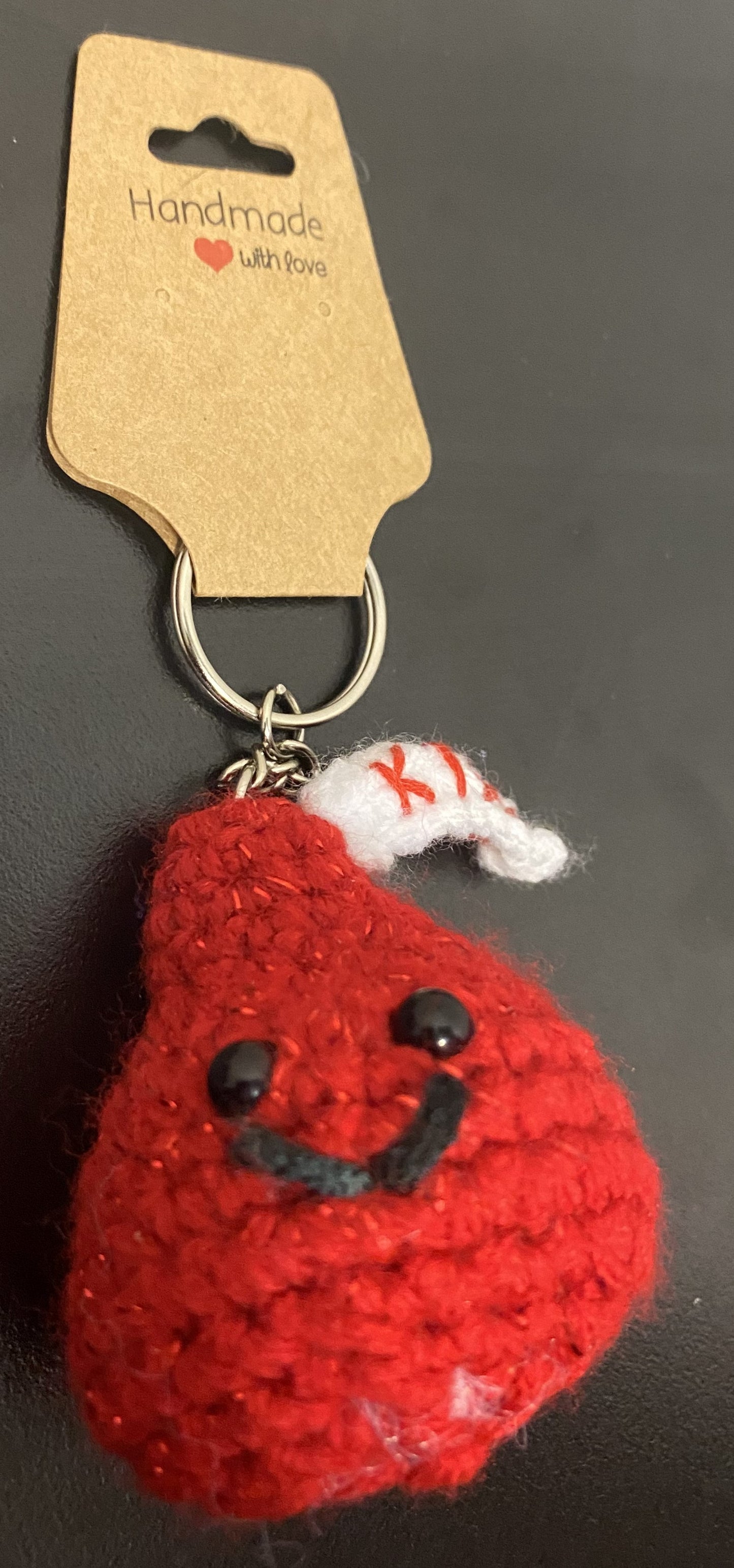 Mini Crochet Kiss Keychain