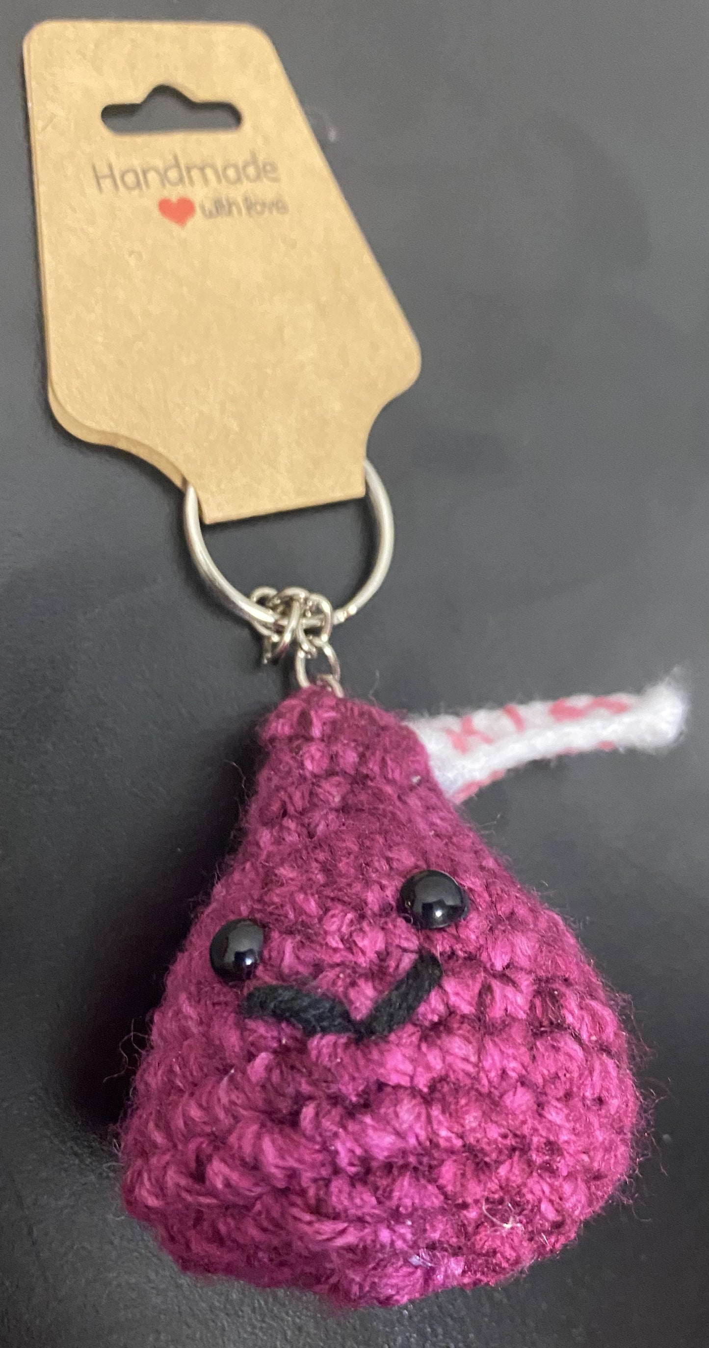 Mini Crochet Kiss Keychain