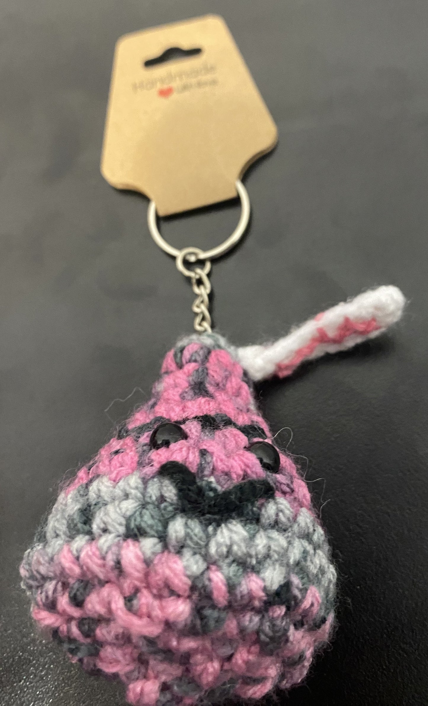 Mini Crochet Kiss Keychain